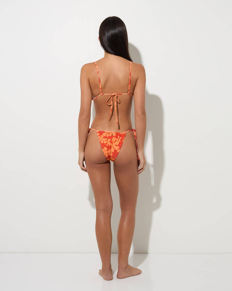 Rhythm Melia Floral Gathered Tie Side Itsy Bikini Bottom for Womens