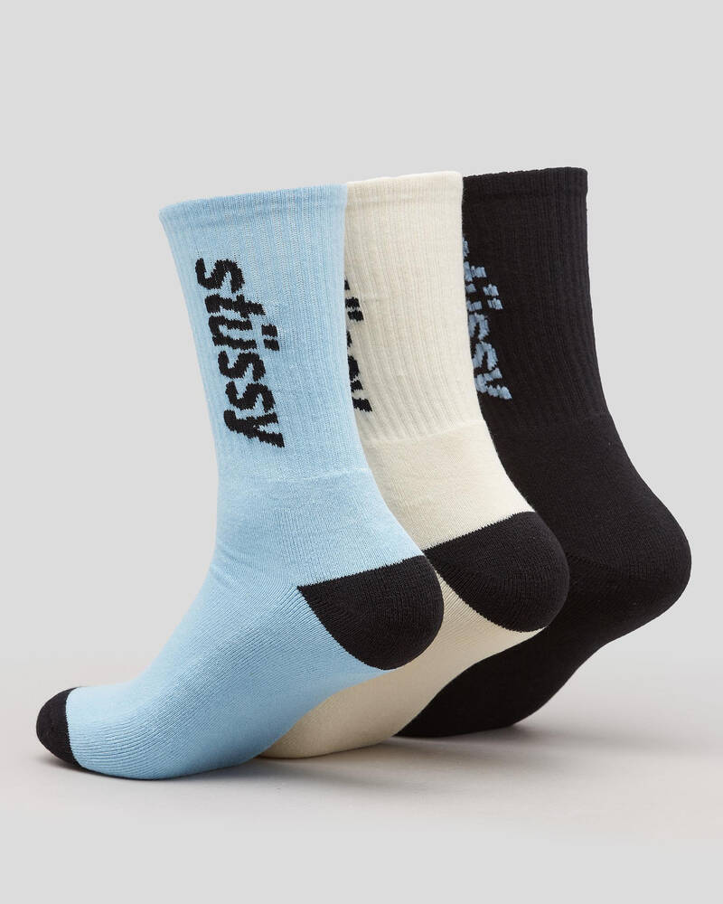 Stussy Vertical Socks 3 Pack for Mens