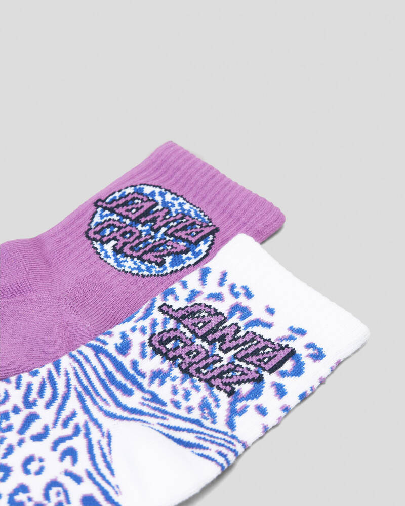 Santa Cruz Girls' Zebra Marble Dot Sock Pack for Womens