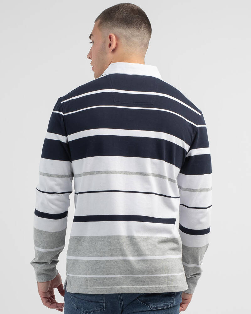 Canterbury Yarn Dye Stripe Rugby Long Sleeve Shirt for Mens