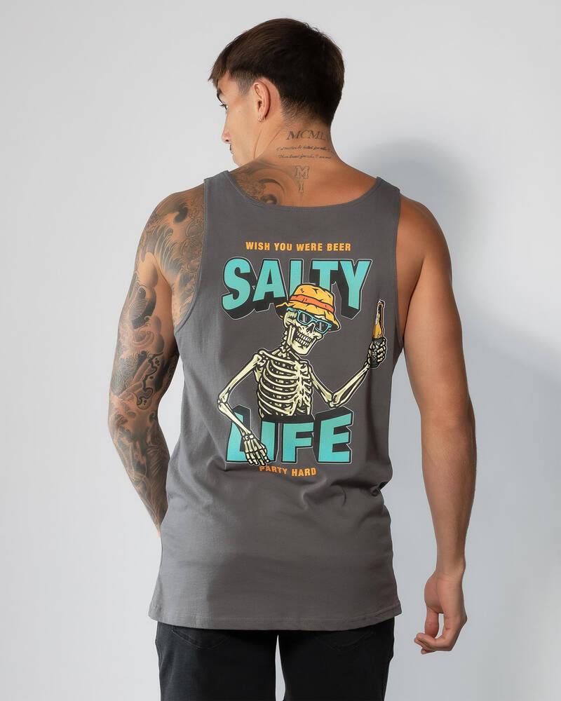 Salty Life Party Hard Singlet for Mens