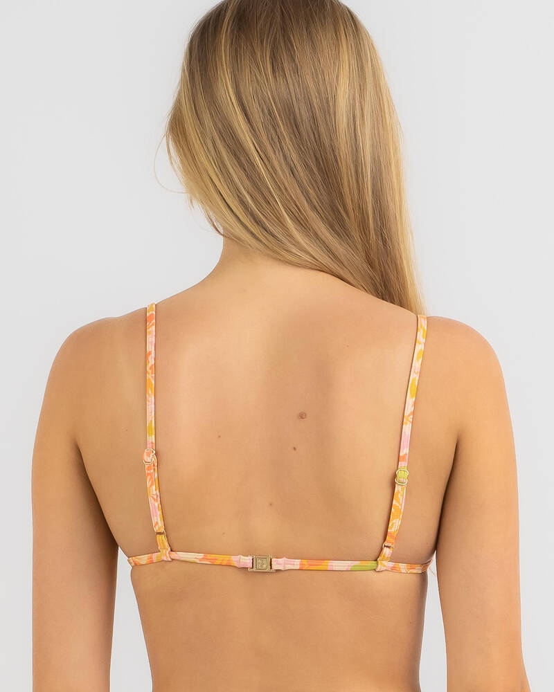 Rhythm Evangeline Floral Crop Bikini Top for Womens