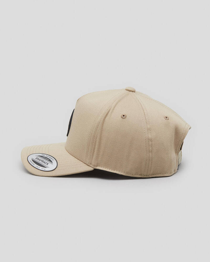 Shop Nixon Deep Down Athletic Snapback Cap In Khaki/black Fast