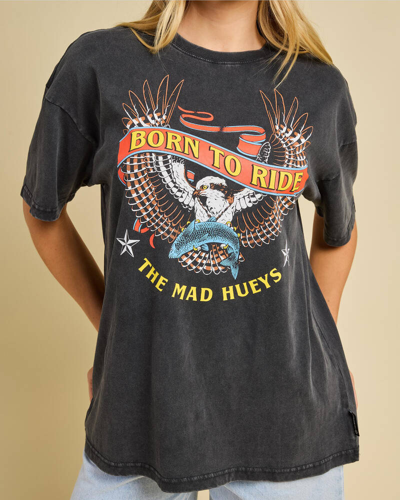 The Mad Hueys Born To Ride Oversized T-Shirt for Womens