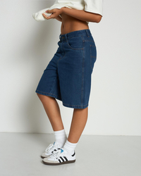 S-Double Womens Denim Standard Shorts for Womens image number null