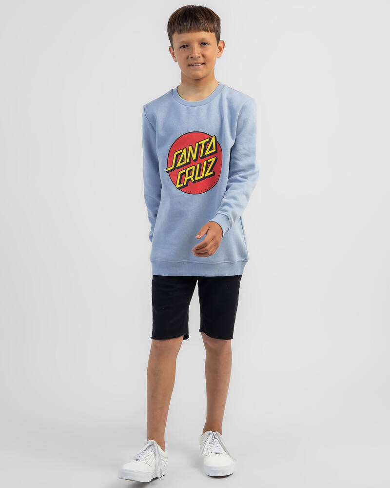 Santa Cruz Boys' Classic Dot Crew Chest Sweatshirt for Mens