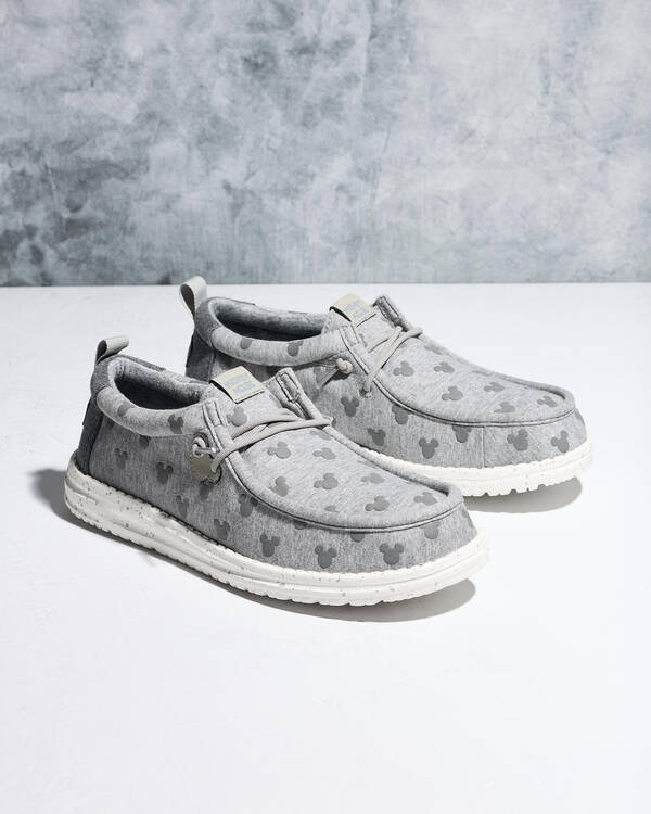 HEYDUDE Wally Mickey Puff Print Shoes for Mens