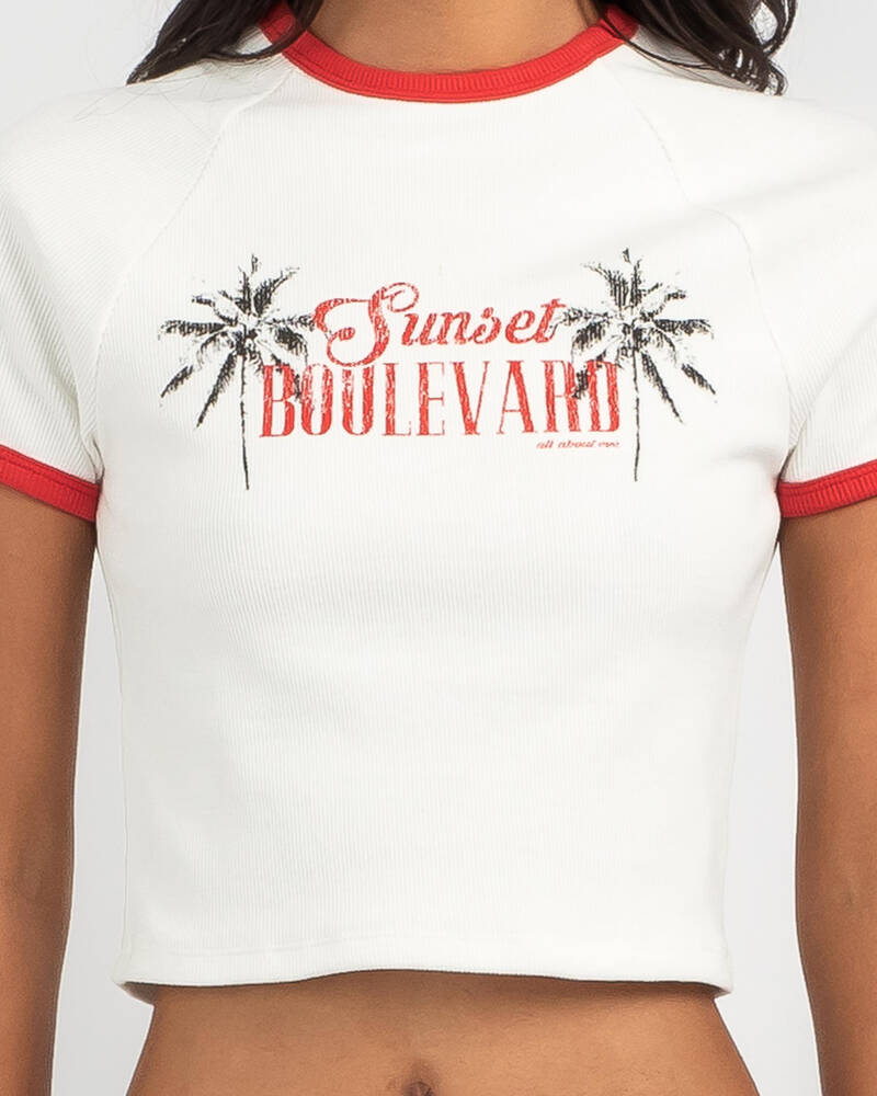 All About Eve Sunset Raglan T-Shirt for Womens