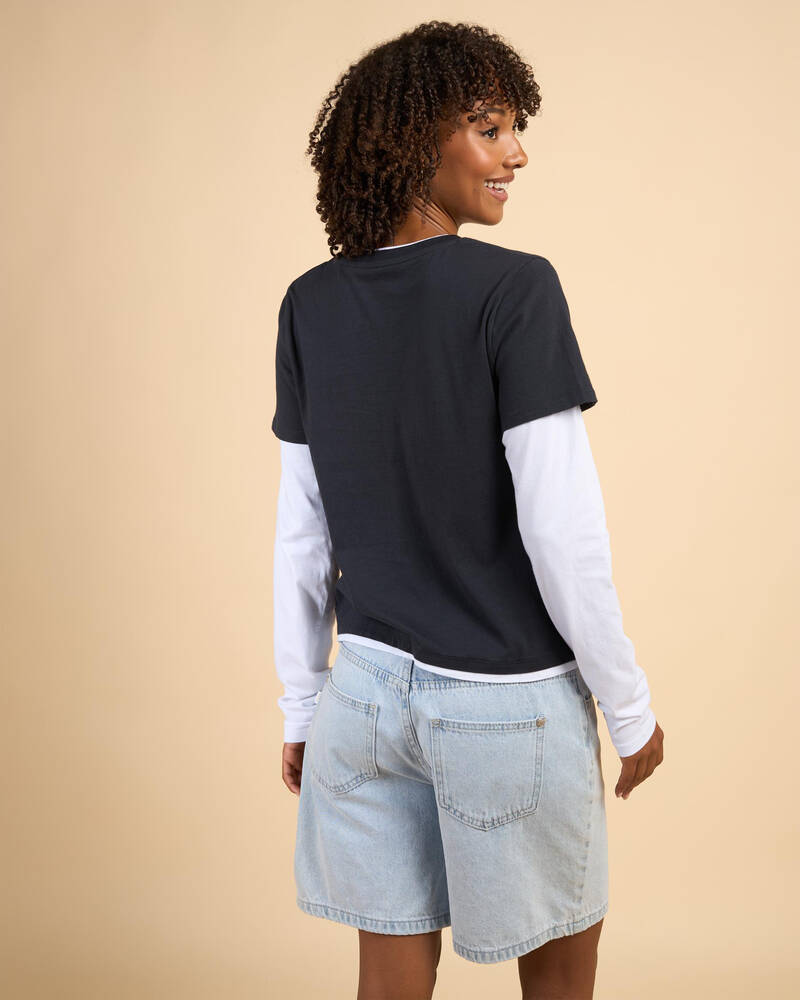 Rip Curl Surf Revival Layered Long Sleeve T-Shirt for Womens