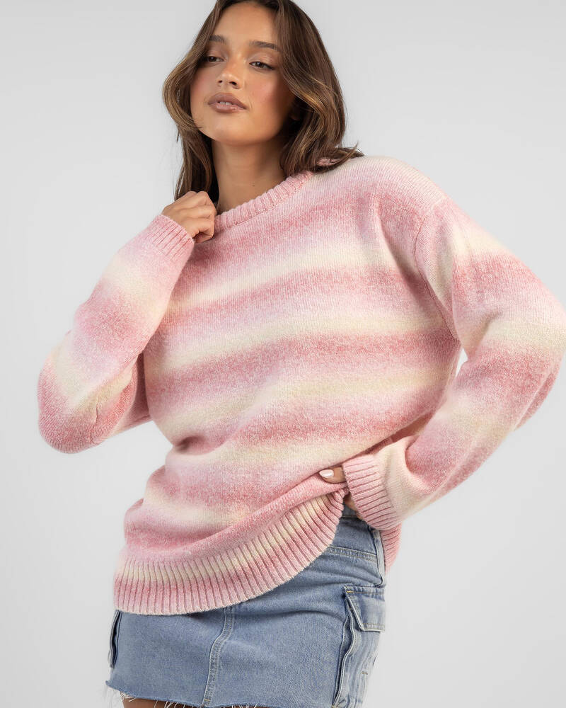 Ava And Ever Evan Stripe Crew Neck Knit Jumper for Womens