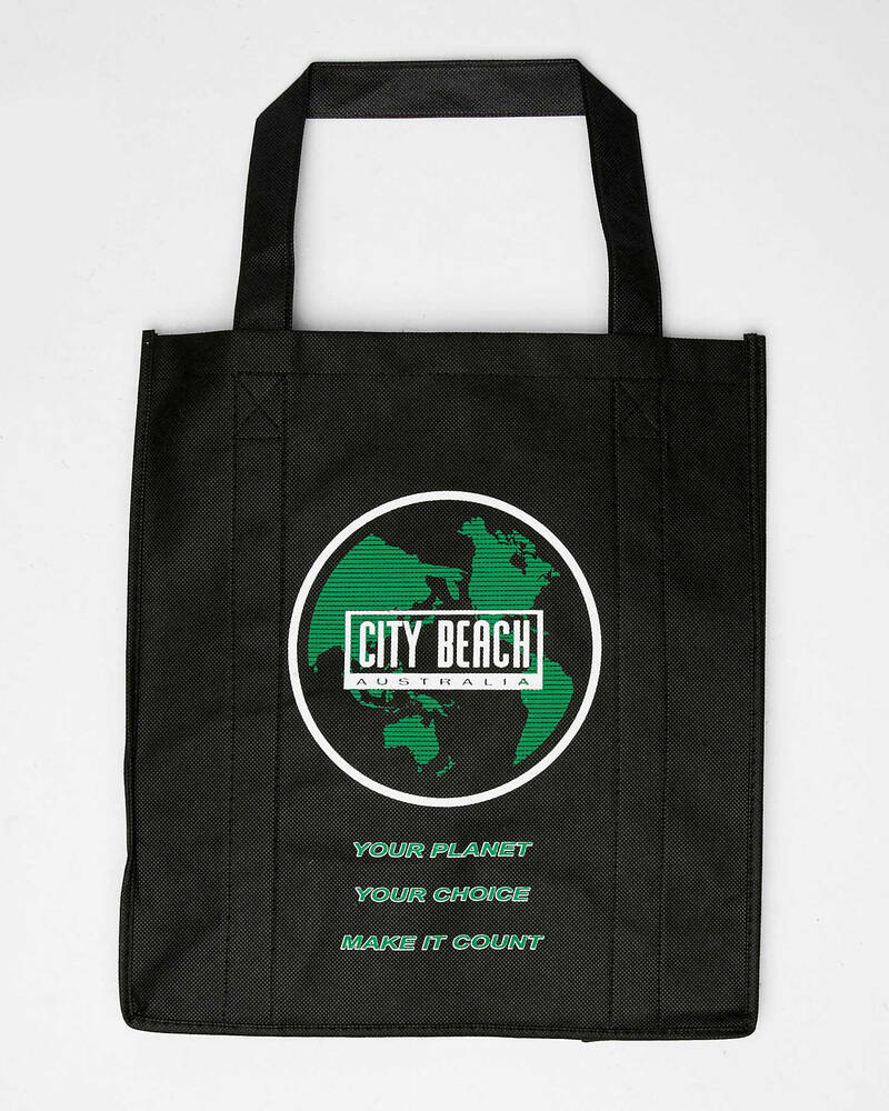 City Beach Wordly Eco Bag In Black Fast Shipping & Easy Returns