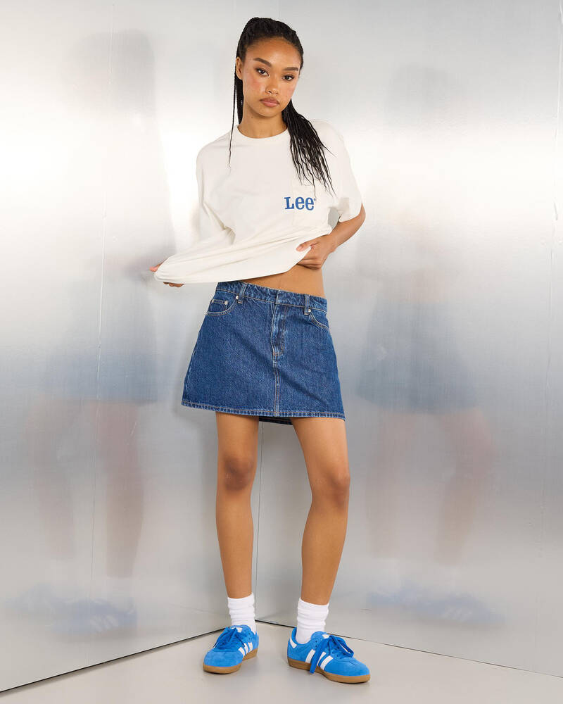 Lee Relaxed Denim Mini Skirt for Womens