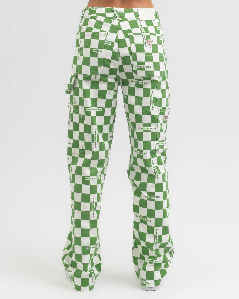 GUESS Originals Checkered Carpenter Pants for Womens