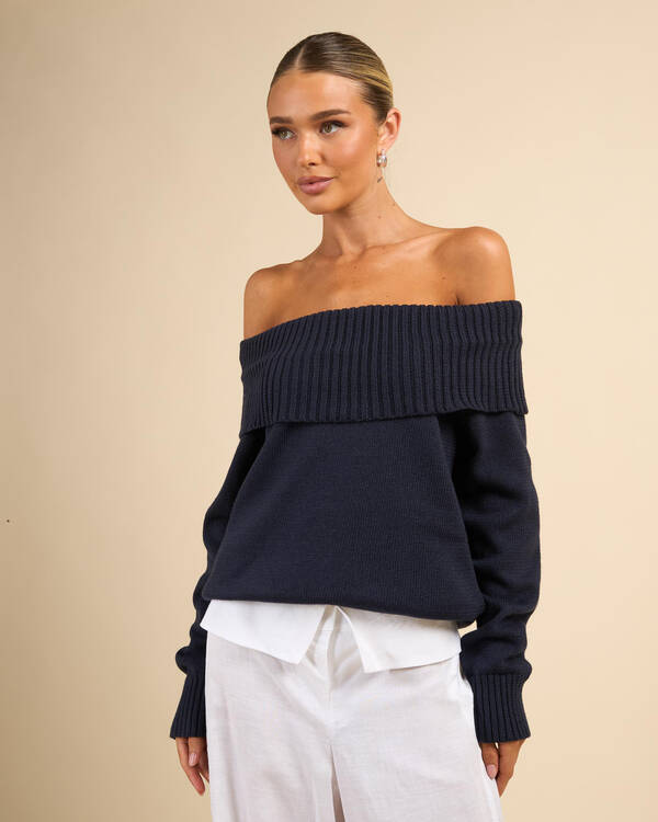 Ava And Ever Veriti Off Shoulder Knit Jumper for Womens
