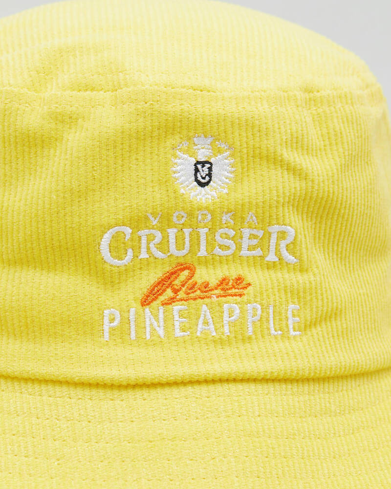 Vodka Cruiser Pineapple Cord Bucket Hat for Mens image number null