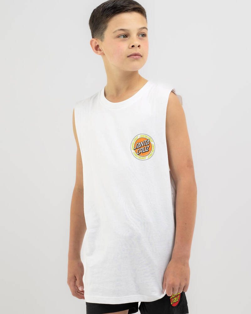 Santa Cruz Boys' Outer Ringed Dot Muscle Tank for Mens