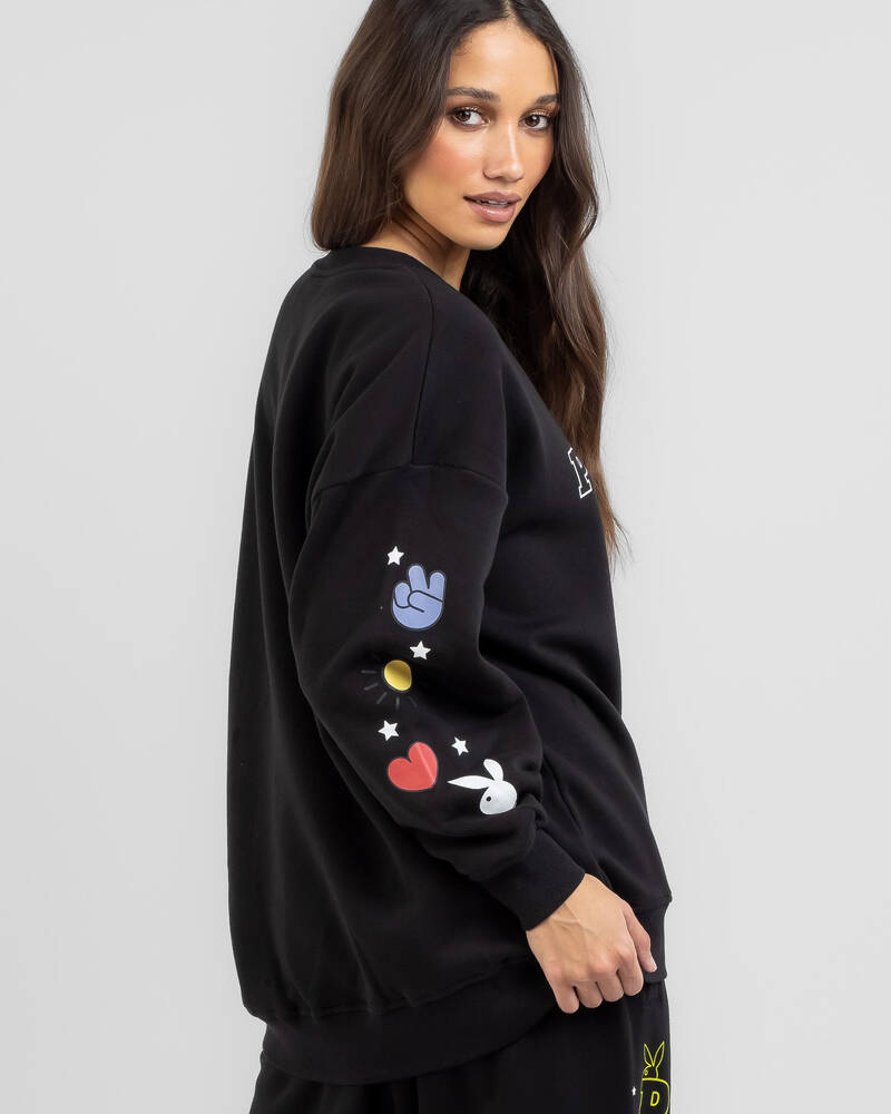 Playboy Sticker Bunny Sweatshirt for Womens