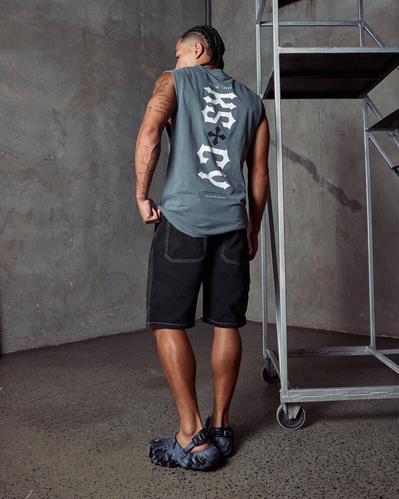 Lucid League Denim Walk Shorts for Mens