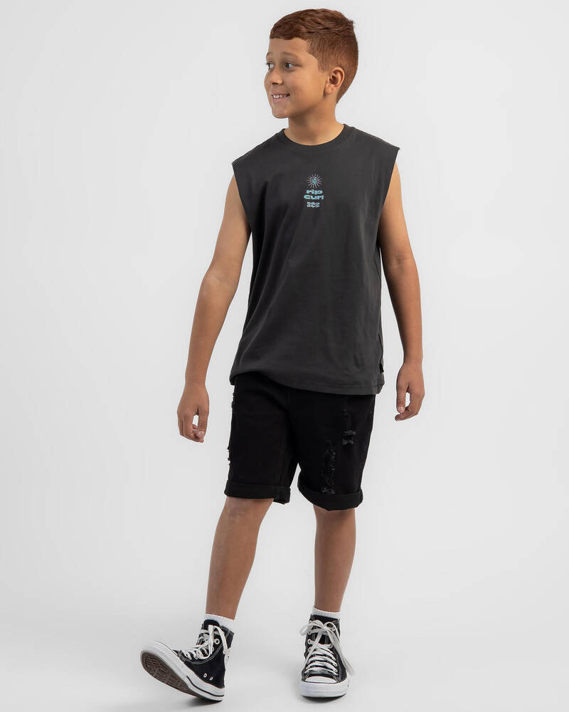 Rip Curl Boys' Cosmic Twin Fin Muscle Tank for Mens