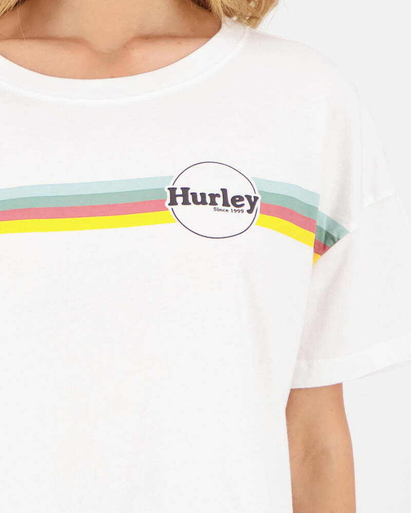 Hurley Jammer Stripe Flouncy T-Shirt for Womens