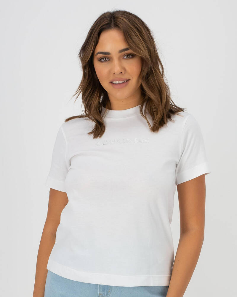 Calvin Klein Shrunken Institutional Modern T-Shirt for Womens