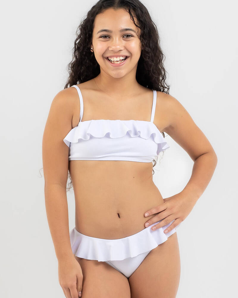 Topanga Girls' Bianca Frill Bandeau Bikini Set for Womens