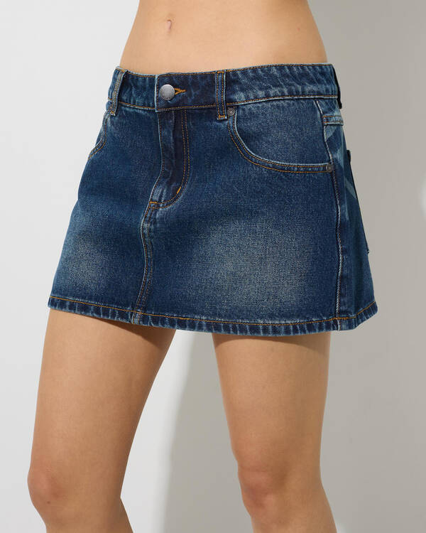 Rip Curl Archive Denim Mini Skirt for Womens
