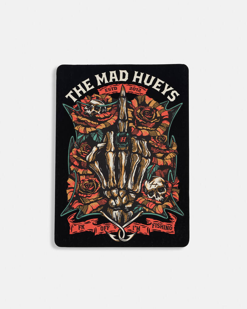 The Mad Hueys Shield Fk Off Sticker for Mens