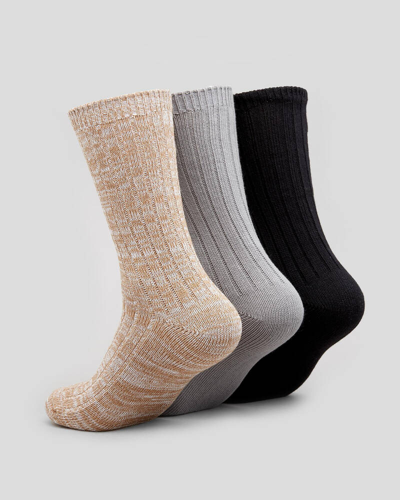 Stussy Mens' Rib Socks 3 Pack for Mens