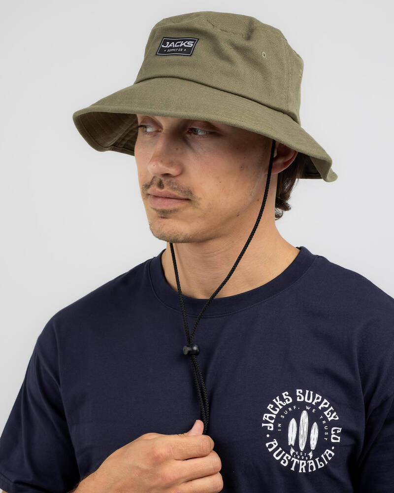 Shop Jacks Shadow Wide Brim Hat In Olive Fast Shipping & Easy Returns