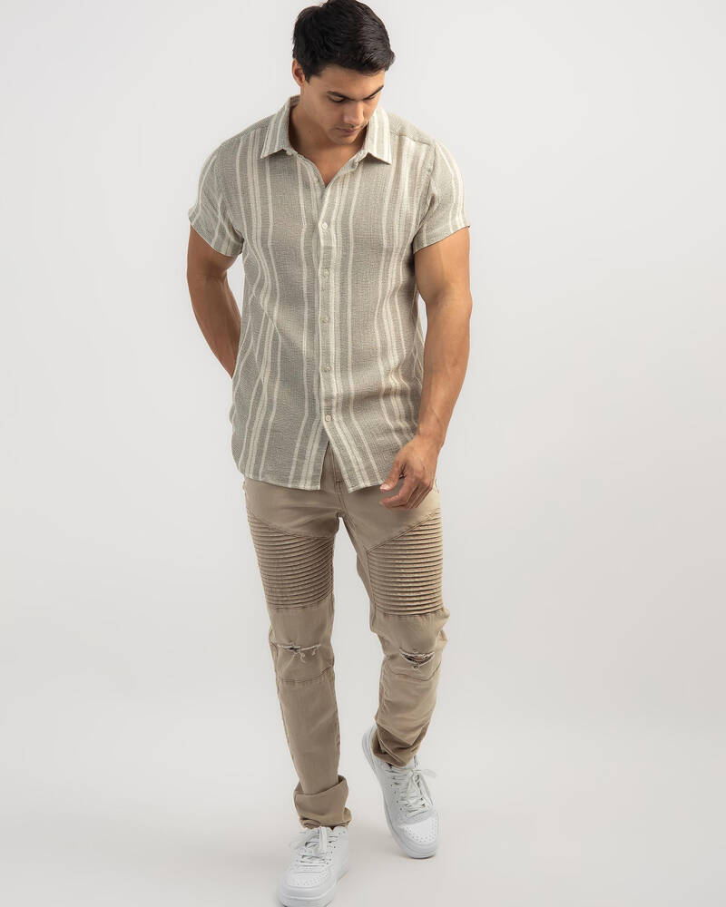 Lucid Streaks Short Sleeve Shirt for Mens
