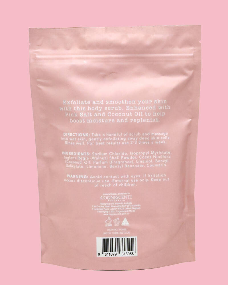 ORGANIK BOTANIK Pink Salt & Coconut Body Scrub for Womens