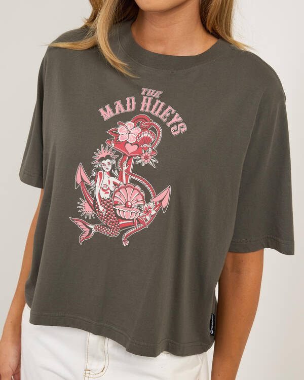 The Mad Hueys Mermaid Anchor Boxy T-Shirt for Womens
