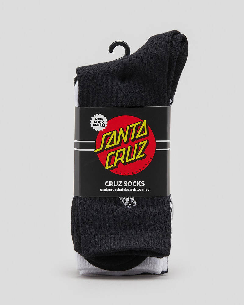 Santa Cruz Mono Hand Socks 4 Pack for Mens