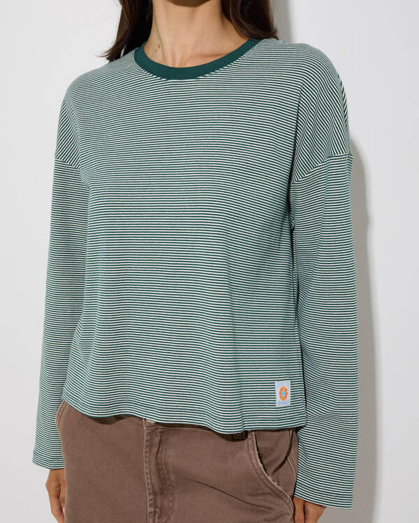 Rhythm Lexi Stripe Long Sleeve T-Shirt for Womens