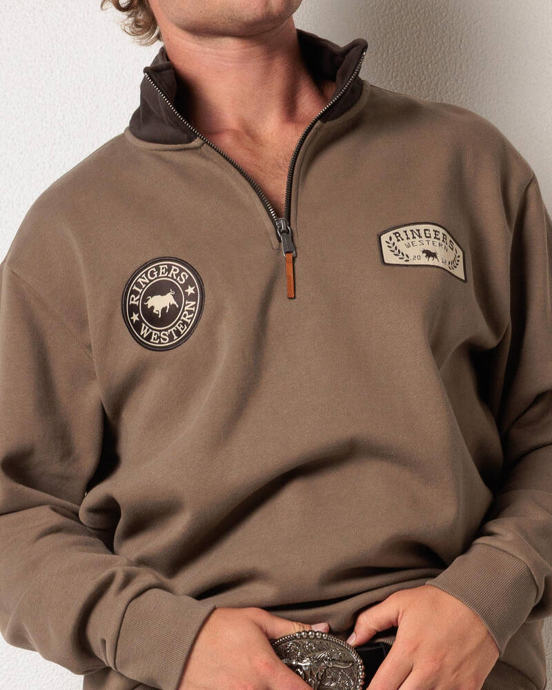 Ringers Western Lachlan 1/4 Zip Sweatshirt for Mens
