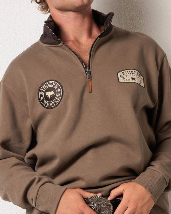 Ringers Western Lachlan 1/4 Zip Sweatshirt for Mens