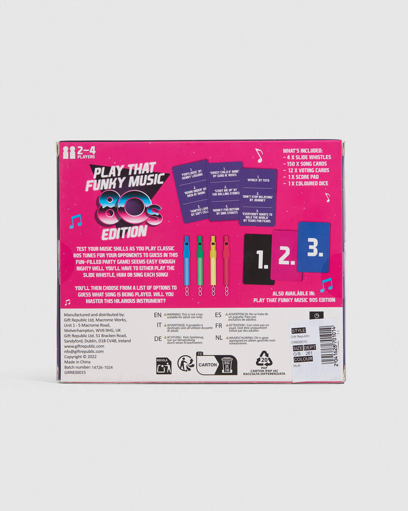 Gift Republic Play That Funky Music 80s Edition Game for Unisex