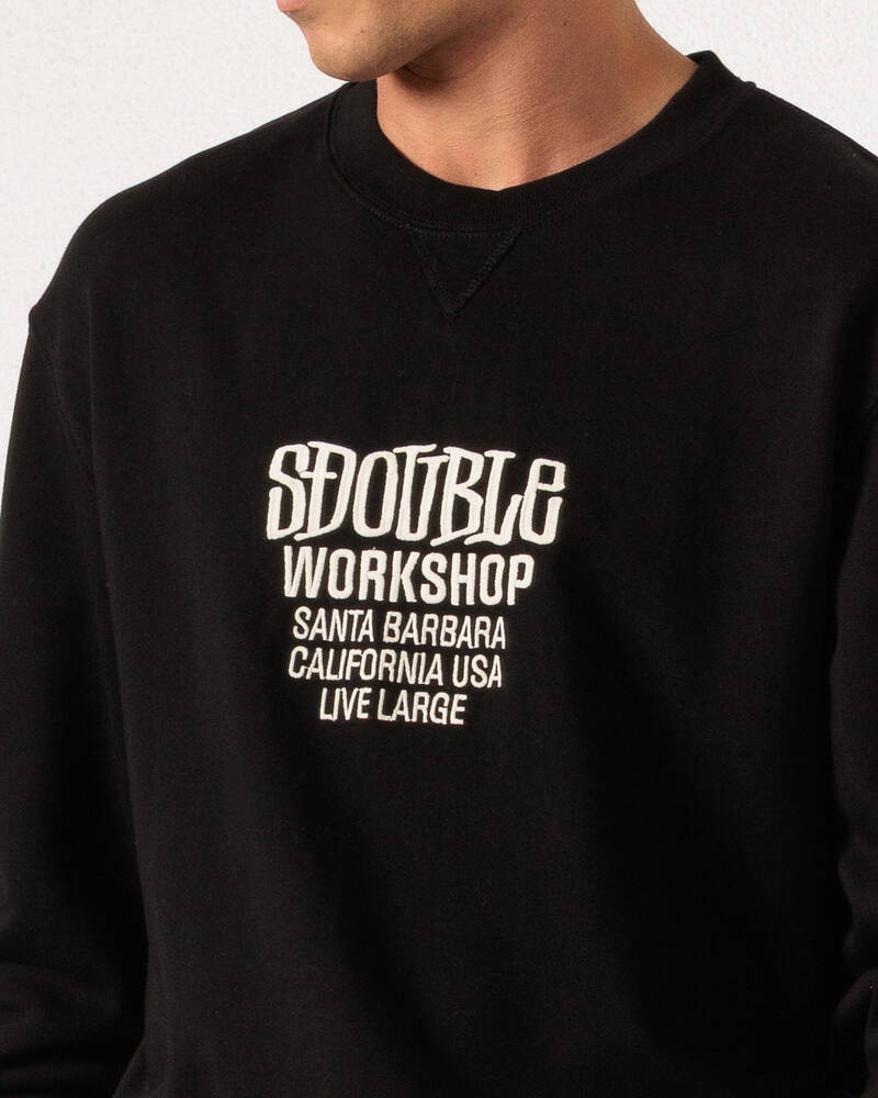 S-Double Workshop French Terry Crew Sweatshirt for Mens