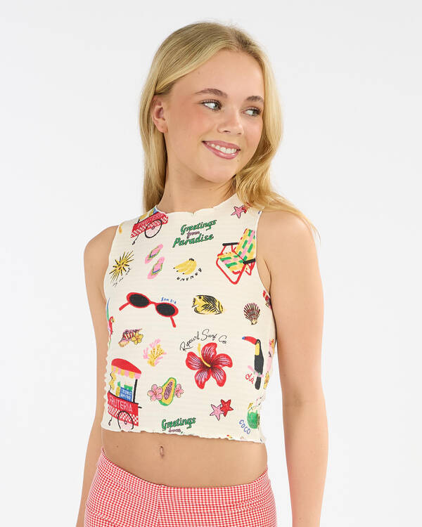 Rip Curl Girls' Island Time Shirred Top for Womens