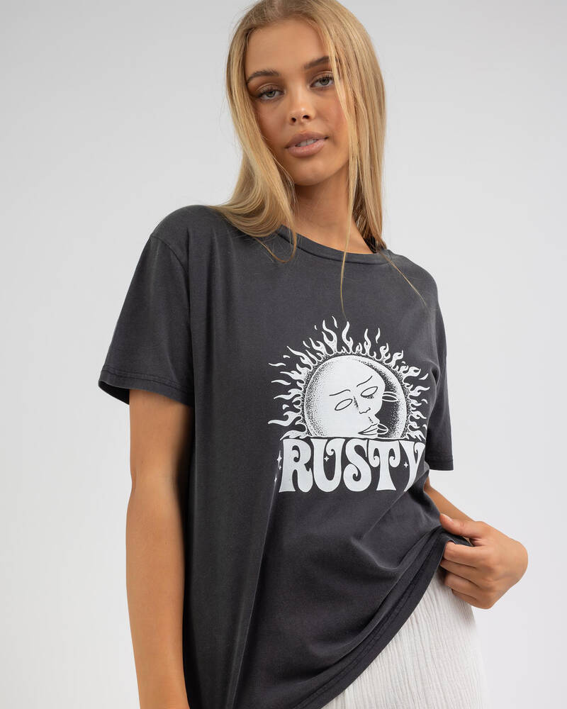 Rusty Sunset Relaxed Fit T-Shirt for Womens