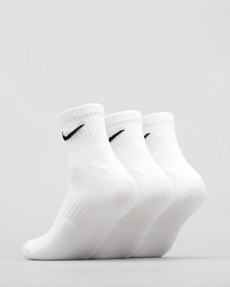 Nike Womens Everyday Cushion Ankle Sock Pack In White - Fast Shipping ...