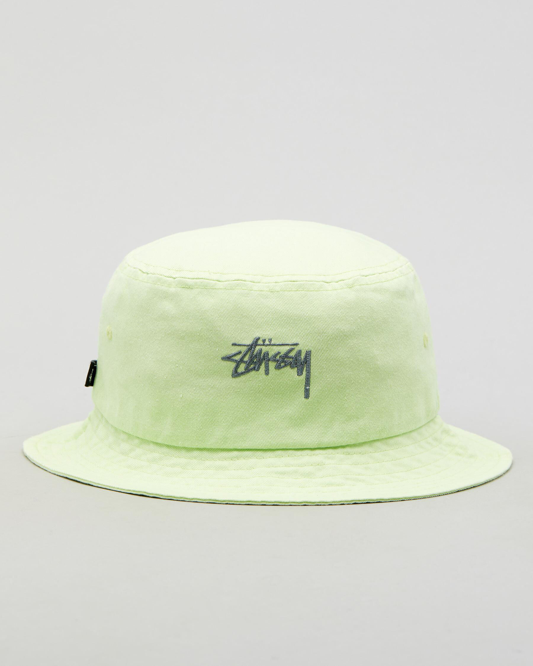 Stussy Stock Bucket Hat In Lime | City 