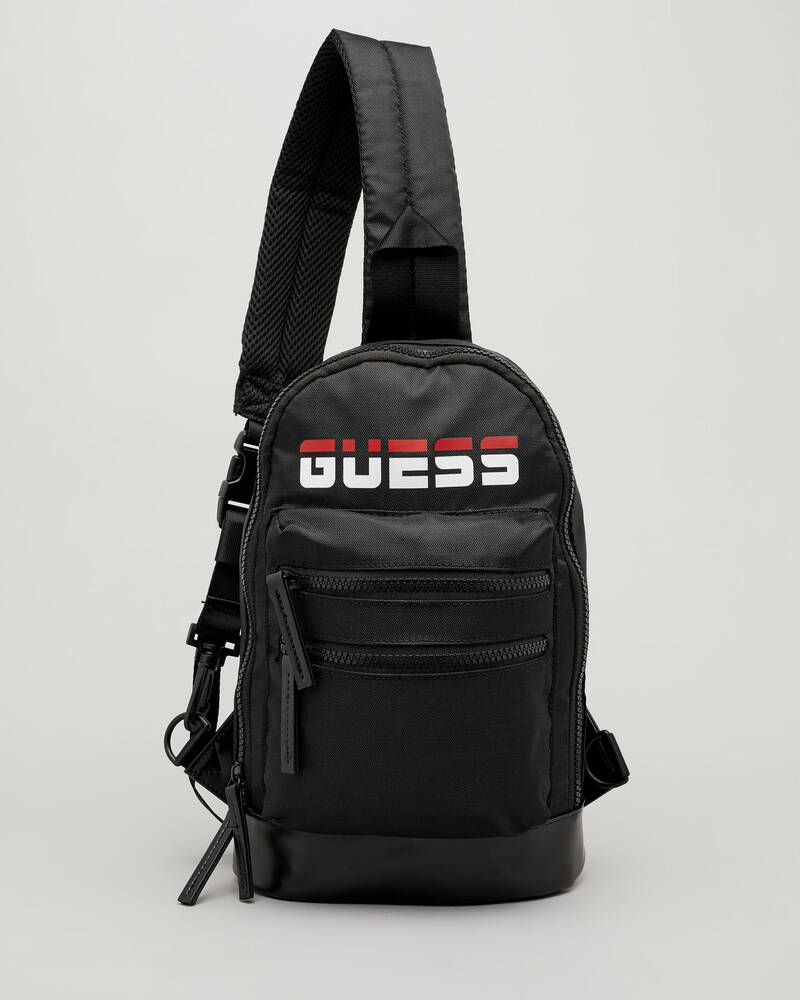 Shop GUESS Jeans Duo Sling Backpack In Black Fast Shipping & Easy