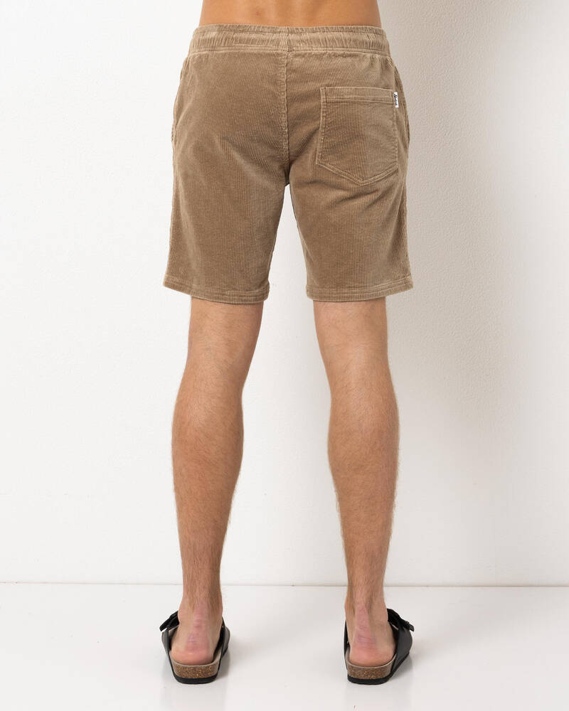 Skylark Shale Elastic Waist Shorts for Mens
