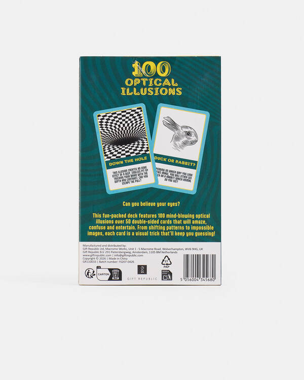 Gift Republic 100 Optical Illusions Cards for Unisex