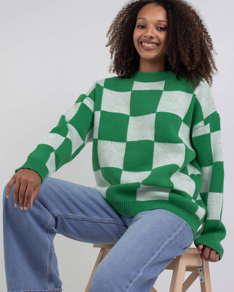 Red Berry Reality Check Knit Jumper for Womens