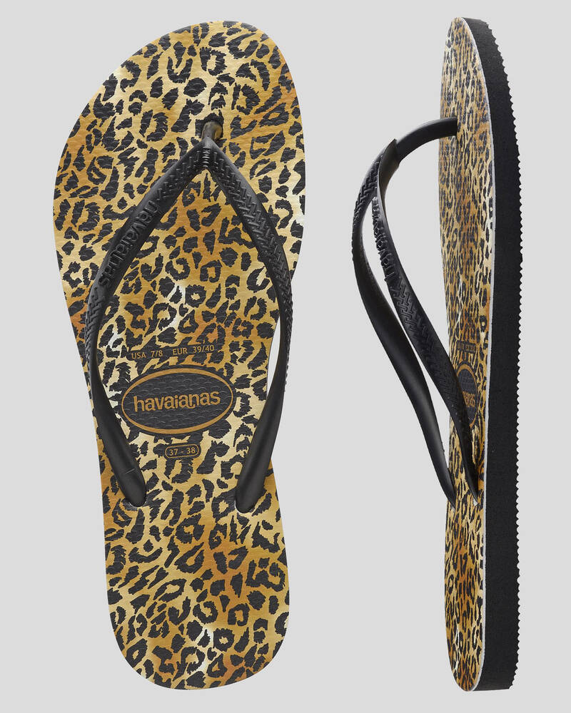 Havaianas Kids' Slim Leopard Thongs for Womens
