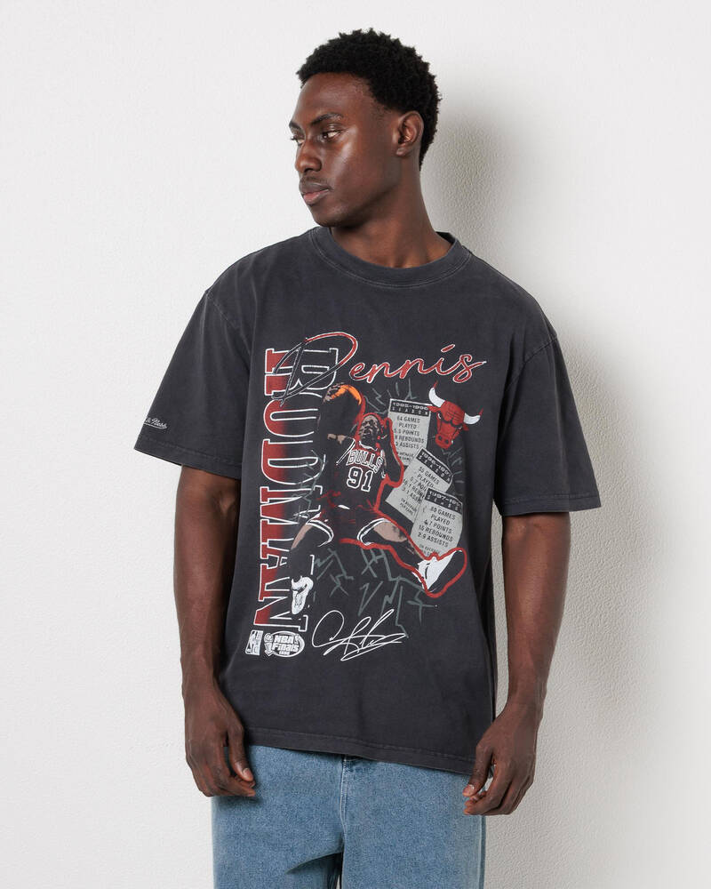 Mitchell & Ness Dennis Rodman Player Ticket T-Shirt for Mens