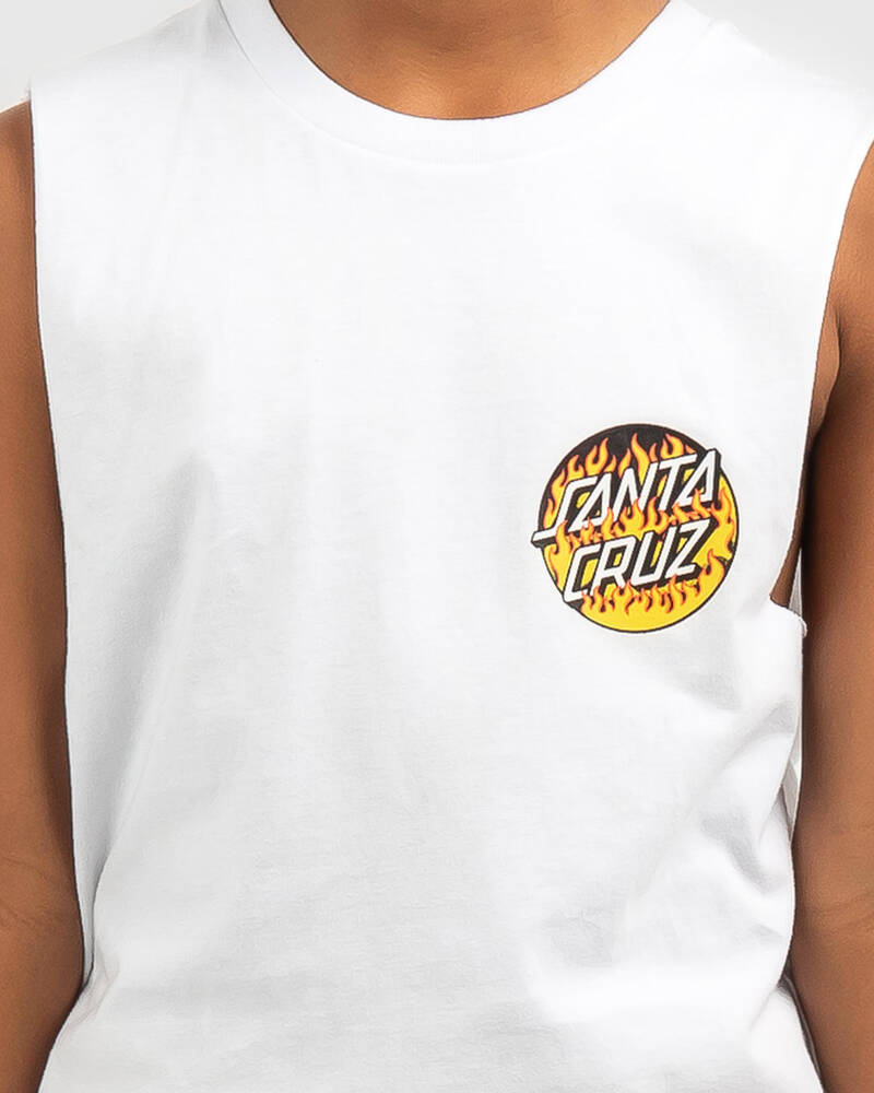 Santa Cruz Boys' Blaze Dot Muscle Tank for Mens